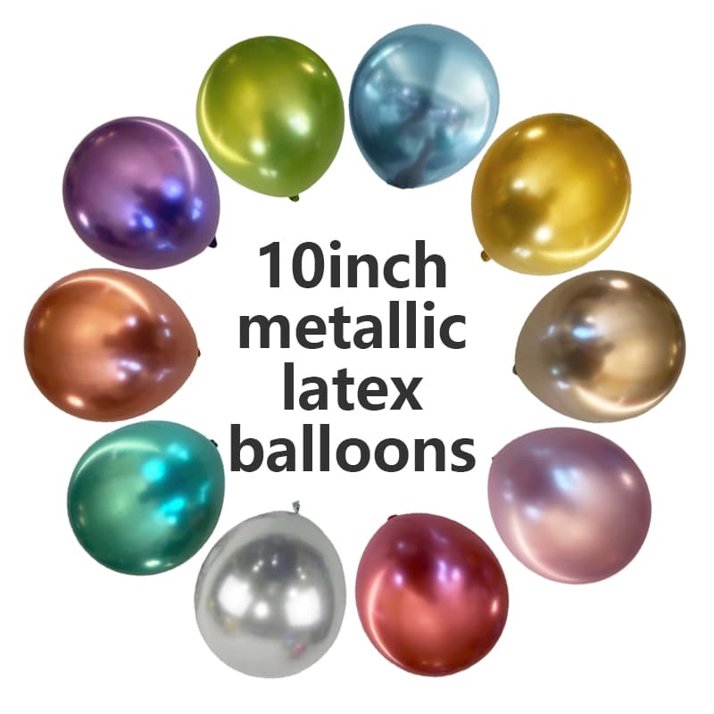 10-palcové kovové latexové balóny