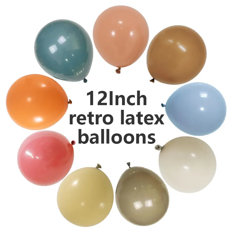 12-palcové retro latexové balóny