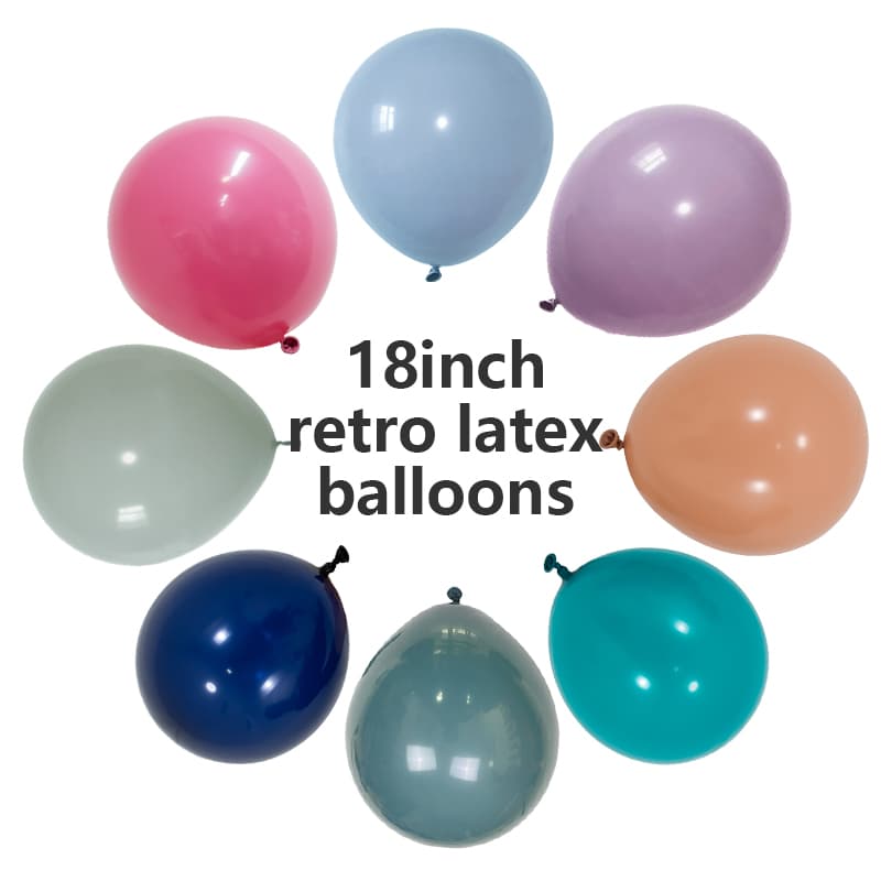 18-palcové retro latexové balóny