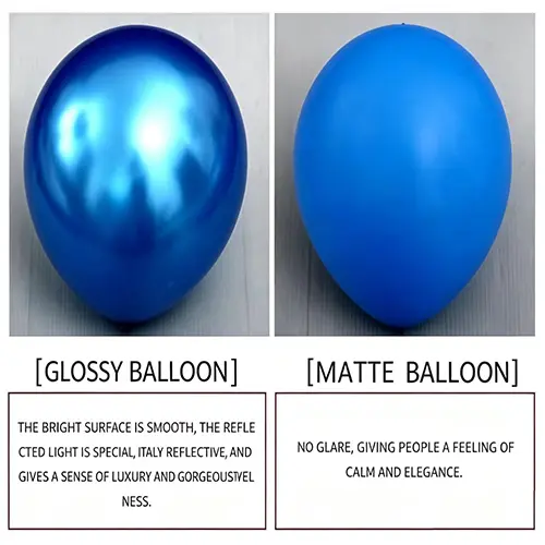 Matné vs lesklé latexové balóny