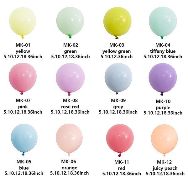 Ako určiť odtiene latexových balónikov Macaron v zmiešaných baleniach