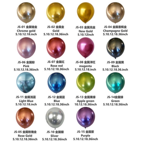 Ako schváliť farby metalických latexových balónov pre opakované objednávky