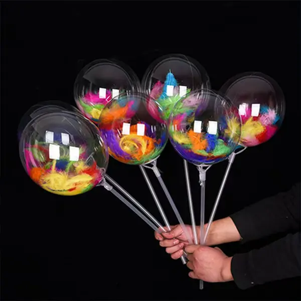 Led Bobo balón s pierkovou výplňou Led Bobo balón s pierkovou výplňou