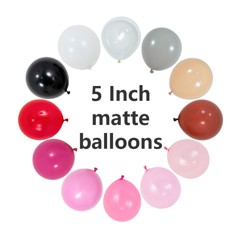 5-palcové matné latexové balóny