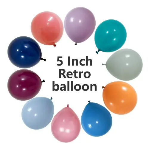 5 palcové retro latexové balóny