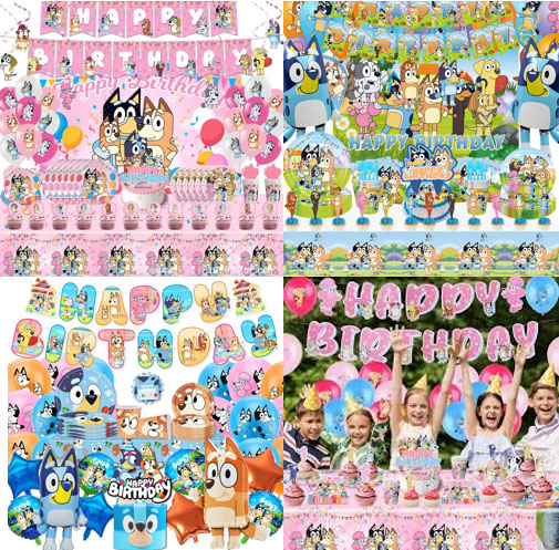 Bluey Party Dekoration Set