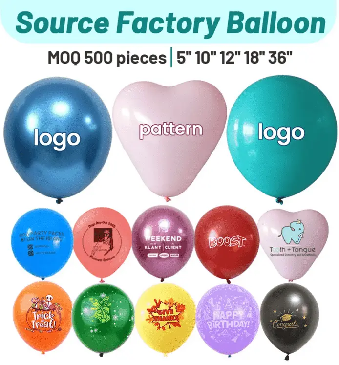Latexové balóny s vlastným logom
