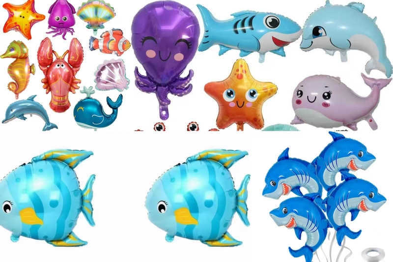 Ocean party foil balloon