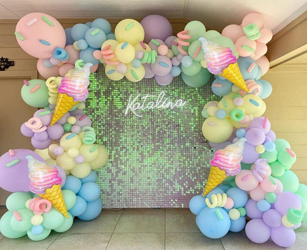 Macaron zmrzlinový balón oblúk girland