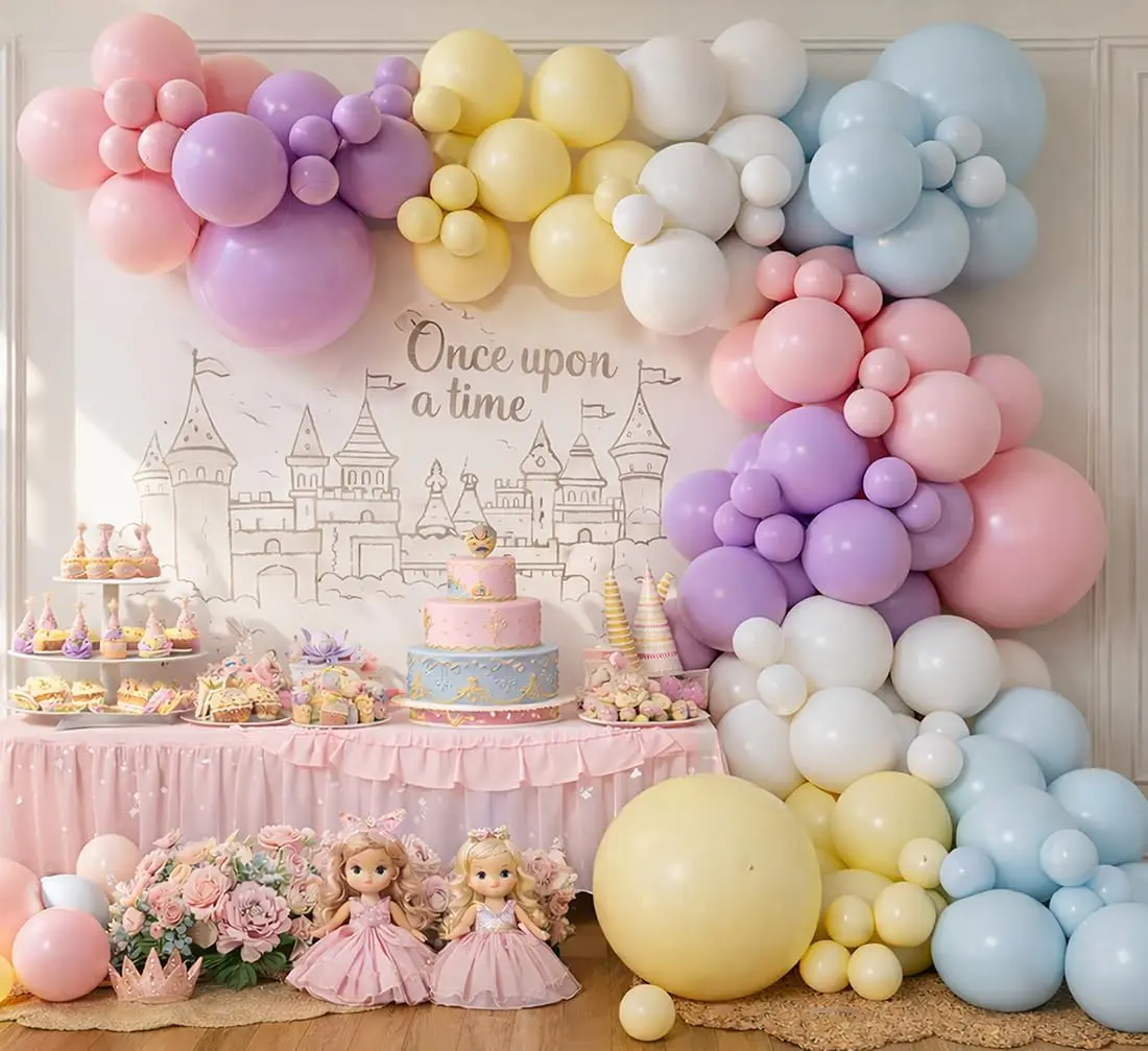 Macaron Pastel Balloon Girl Arch Kits
