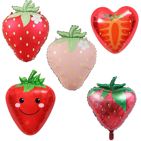 Balónik z jahodovej fólie